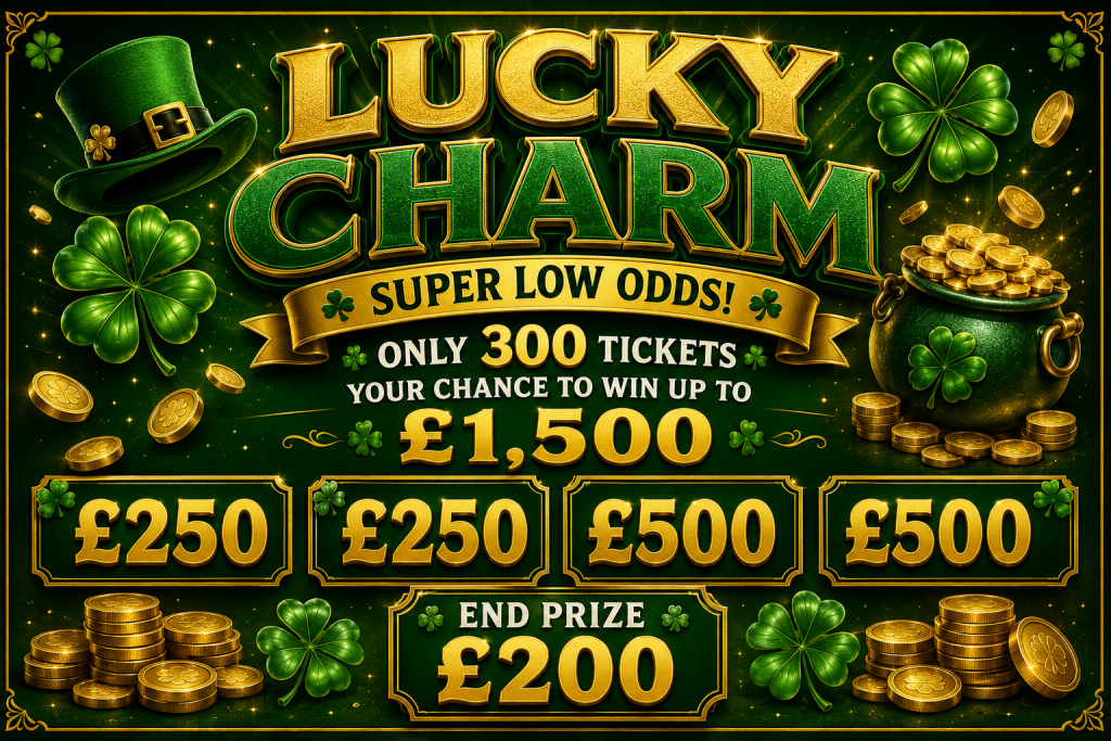 Lucky Super Low Odds Only 300 Tickets Up To £1500 In Prizes