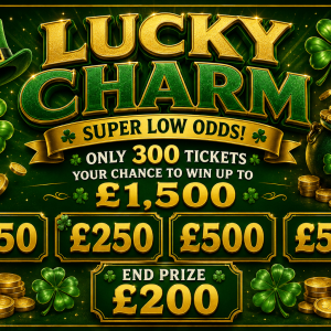 Lucky Super Low Odds Only 300 Tickets Up To £1500 In Prizes
